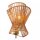 Wandlampe Papier Metall Natur Gold E27 T:14 cm wohnlich