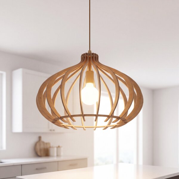 Pendelleuchte Modern in Holz Optik
