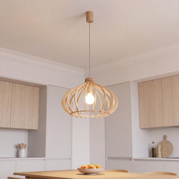 Pendelleuchte Modern in Holz Optik