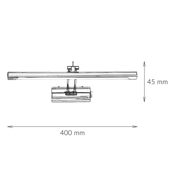 LED Wandleuchte IP44 mit Schalter schwenkbar 4000 K B: 40 cm