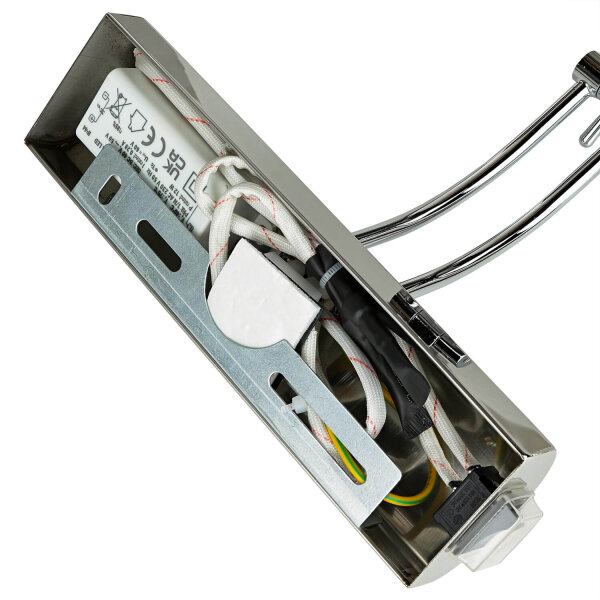 LED Spiegelleuchte IP44 Chrom Metall mit Schalter B: 55 cm