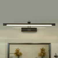 LED Spiegelleuchte IP44 Chrom Metall mit Schalter B: 55 cm