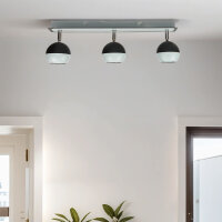 Deckenstrahler Schwarz Weiß B: 43 cm 3-flammig GU10