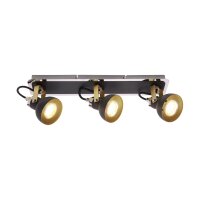 Deckenstrahler 3-flammig GU10 B: 43 cm schwenkbar Schwarz...