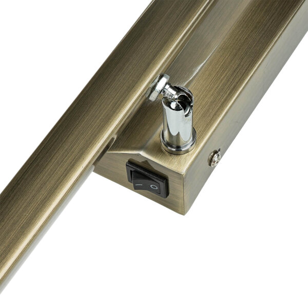 LED Bilderleuchte 3900K Edelstahl B: 55,5cm in Messing antik