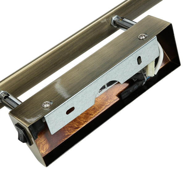 LED Bilderleuchte 3900K Edelstahl B: 55,5cm in Messing antik