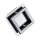 LED Deckenleuchte klein eckig Edelstahl B: 12cm Schwarz Chrom