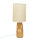 Tischleuchte Keramik Stoff H: 28 cm klein Braun Beige E14