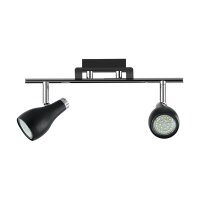 Deckenstrahler LED GU10 B: 30 cm 2-flammig 4000K Schwarz...