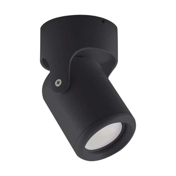 Deckenstrahler Schwarz Ø 7,6 cm klein 1-flammig GU10 schwenkbar