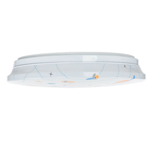 LED Deckenlampe IP44 Ø 33,5 cm rund Weiß Bunt 4000 K Weltall
