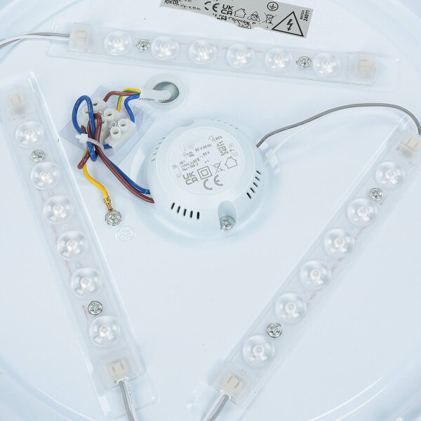 LED Deckenlampe IP44 Ø 33,5 cm rund Weiß Bunt 4000 K Weltall