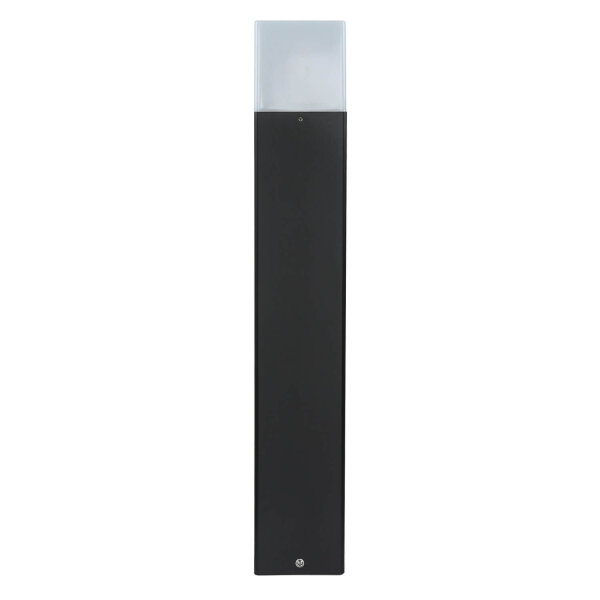 Wegeleuchte 50 cm klein IP44 E27 Schwarz Weiß eckig
