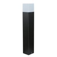 Wegeleuchte 50 cm klein IP44 E27 Schwarz Weiß eckig