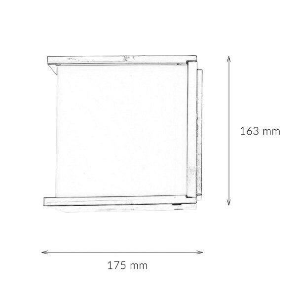 Hausnummernleuchte E27 IP54 B: 16,5 cm Grau Weiß