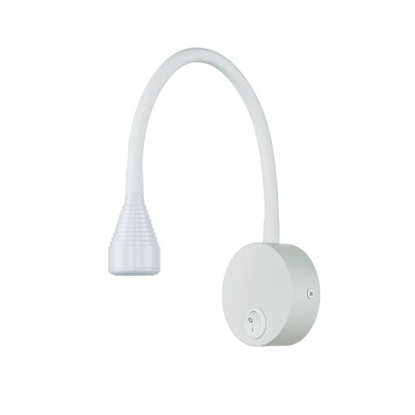 LED Wandleuchte Schalter H: 41,5 cm Schwanenhals 4100 K Weiß