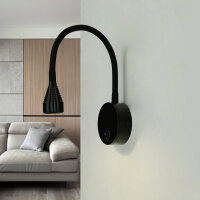 LED Wandleuchte Schwanenhals Schalter Schwarz 4100 K 245 lm
