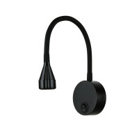 LED Wandleuchte Schwanenhals Schalter Schwarz 4100 K 245 lm