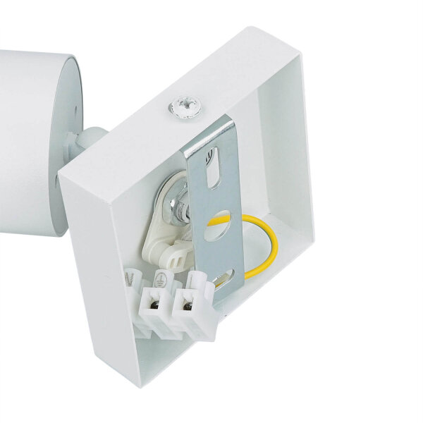 Wandspot Metall GU10 H: 16 cm schwenkbar Weiß
