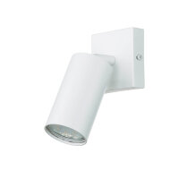Wandspot Metall GU10 H: 16 cm schwenkbar Weiß