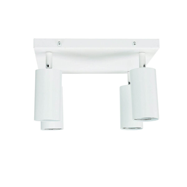 Deckenstrahler Weiß Metall GU10 B: 25cm klein schwenkbar