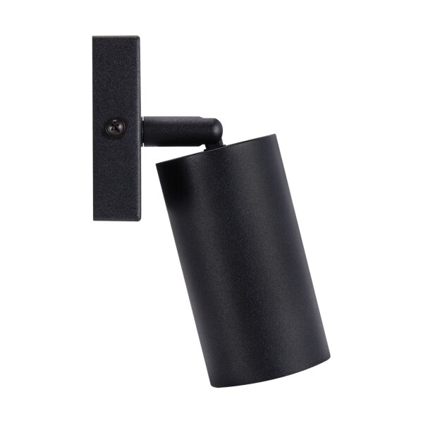 Wandleuchte Metall GU10 H: 16 cm klein Schwarz schwenkbar