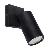 Wandleuchte Metall GU10 H: 16 cm klein Schwarz schwenkbar