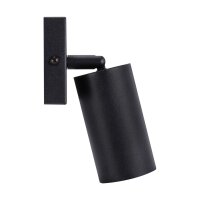 Wandleuchte Metall GU10 H: 16 cm klein Schwarz schwenkbar