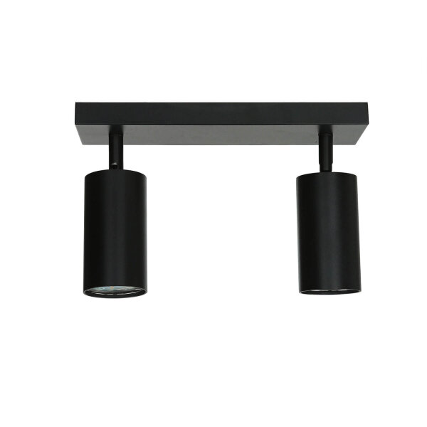 Deckenstrahler Metall Schwarz B: 25 cm 2-flammig GU10