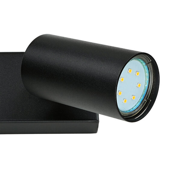 Deckenstrahler Metall Schwarz B: 25 cm 2-flammig GU10