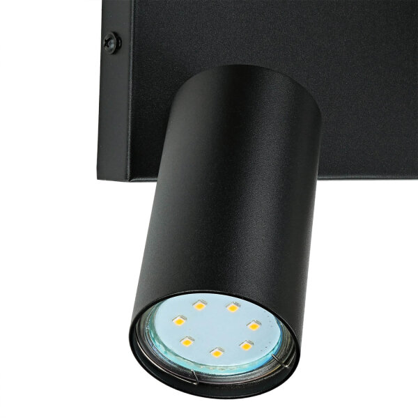 Deckenlampe Schwarz B: 25 cm schwenkbar 4-flammig GU10