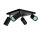 Deckenlampe Schwarz B: 25 cm schwenkbar 4-flammig GU10