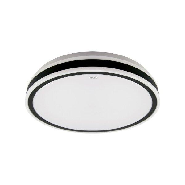 Deckenleuchte LED IP44 4100 K Ø 38 cm Schwarz Weiß Bad
