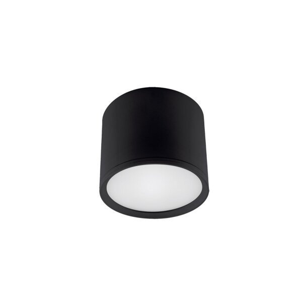 LED Deckenlampe rund Ø 7,5 cm H: 10 cm klein Schwarz 4100 K
