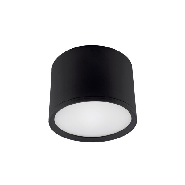 LED Deckenleuchte Schwarz Ø 10 cm H: 7 cm 4100 K 580 lm