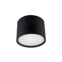 LED Deckenleuchte Schwarz Ø 10 cm H: 7 cm 4100 K...