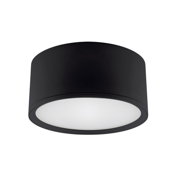 LED Deckenlampe Schwarz Ø 15 cm H: 7 cm klein rund 4100 K