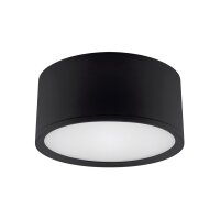 LED Deckenlampe Schwarz Ø 15 cm H: 7 cm klein rund...