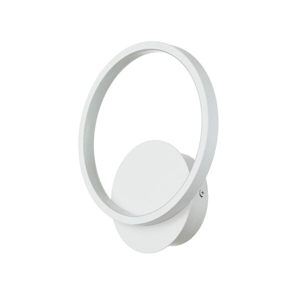LED Wandleuchte Ring Ø 19,5 cm 4100 K Metall 760 lm Weiß