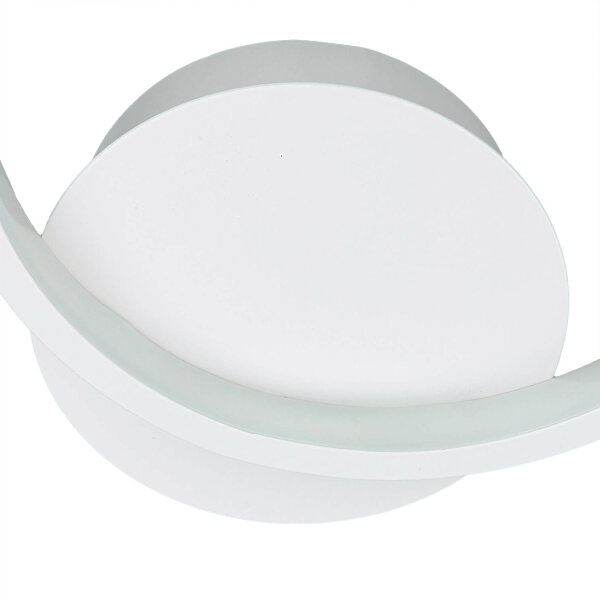 LED Wandleuchte Ring Ø 19,5 cm 4100 K Metall 760 lm Weiß