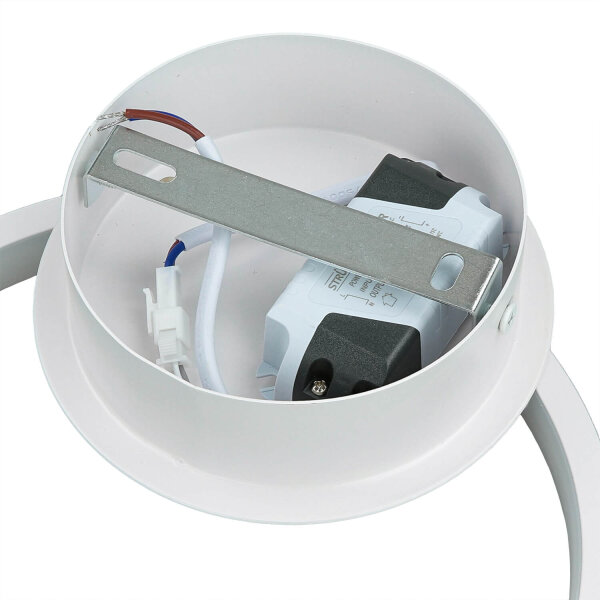 LED Wandleuchte Ring Ø 19,5 cm 4100 K Metall 760 lm Weiß