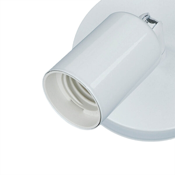 Wandspot Metall E27 Ø 9,8 cm rund schwenkbar Weiß
