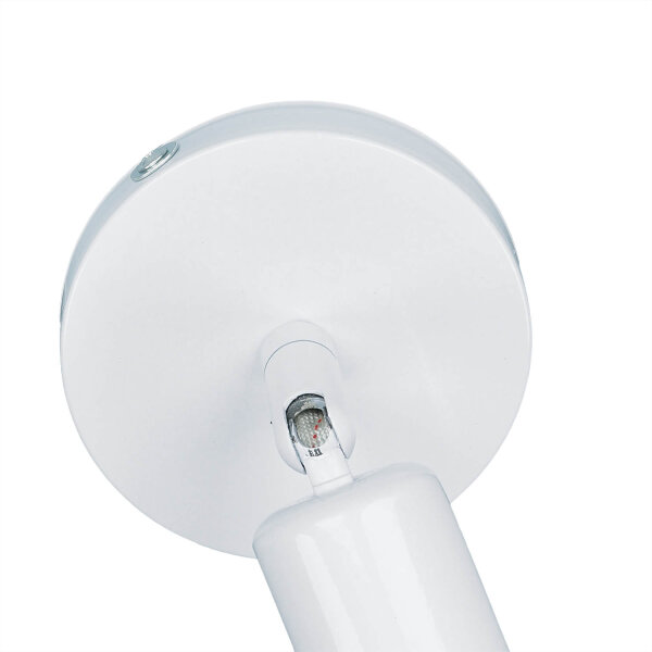 Wandspot Metall E27 Ø 9,8 cm rund schwenkbar Weiß