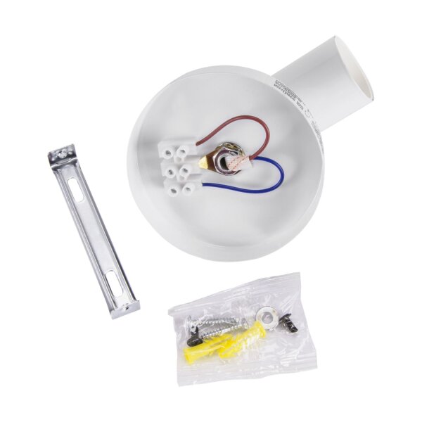 Wandspot Metall E27 Ø 9,8 cm rund schwenkbar Weiß