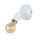 Wandspot Metall E27 Ø 9,8 cm rund schwenkbar Weiß