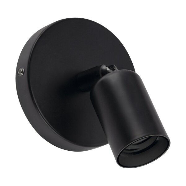 Wandleuchte Metall E27 Ø 9,8 cm schwenkbar Schwarz
