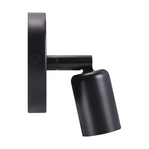 Wandleuchte Metall E27 Ø 9,8 cm schwenkbar Schwarz