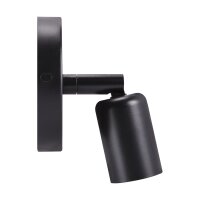 Wandleuchte Metall E27 Ø 9,8 cm schwenkbar Schwarz