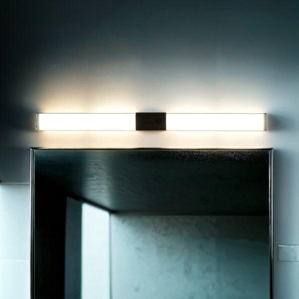 LED Spiegelleuchte 60 cm lang IP44 Chrom Weiß 4100 K 1010 lm