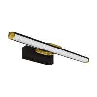LED Spiegelleuchte IP44 4100 K B: 43cm Edelstahl Schwarz...